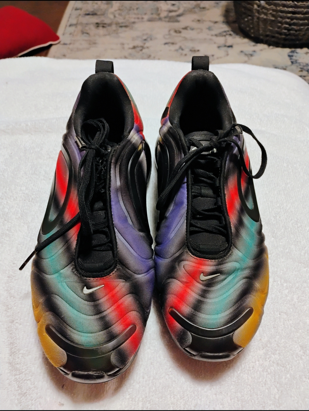 Nike Air Max 72OGS Game Change Black Neon Multi Color Sneakers 6Y Women's 7.5